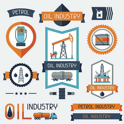 دانلود طرح لایه‌ باز مجموعه نشان‌ها و برچسب‌های صنعت نفت و سوخت
