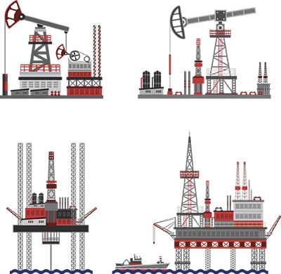 دانلود وکتور لایه‌ باز صنعت نفت و پالایشگاه سکوهای حفاری دریایی و پمپ استخراج نفت
