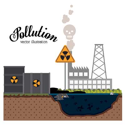دانلود وکتور لایه‌ باز آلودگی صنعت نفت ، پسماند و نشت مواد خطرناک
