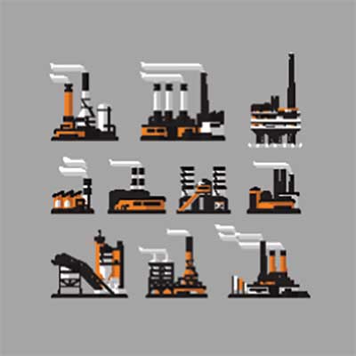 دانلود وکتور لایه‌ باز تأسیسات پالایشگاهی و صنعتی مرتبط با نفت