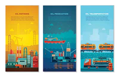 دانلود طرح لایه‌ بازاینفوگرافیک فرآیندهای نفتی 