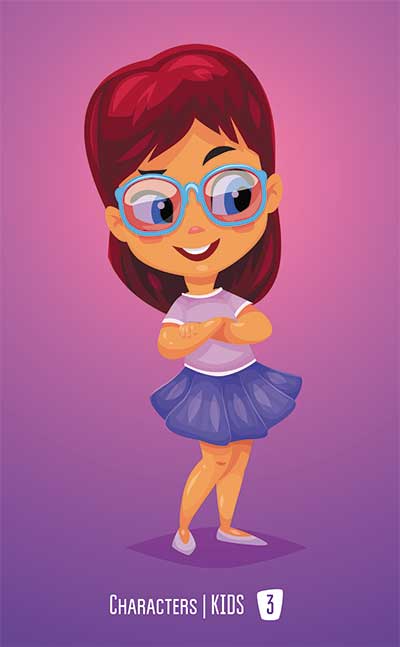 دانلود رایگان طرح لایه‌ باز کاراکتر دختر بچه