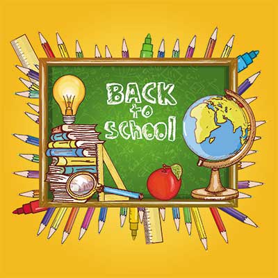 دانلود وکتور لایه باز پوستر آغاز سال تحصیلی و بازگشت به مدرسه