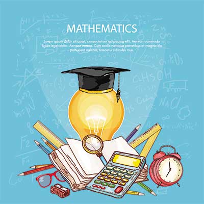دانلود وکتور لایه‌ باز پوستر ریاضیات و ابزار محاسباتی