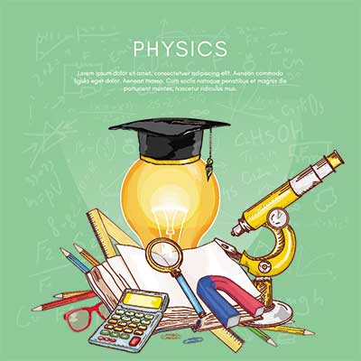 دانلود وکتور لایه‌ باز فیزیک و المان‌های آموزشی