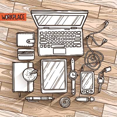 دانلود وکتور لایه‌ باز میز کار