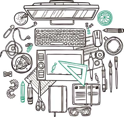 دانلود وکتور لایه‌ باز میز کار