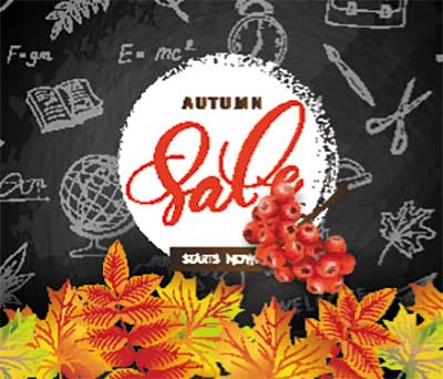 دانلود وکتور لایه باز فروش ویژه فصل پاییز