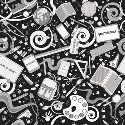 دانلود رایگان وکتور لایه‌ باز بکگراند آموزشی و لوازم‌ تحریر