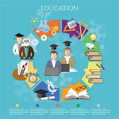 دانلود طرح لایه‌ باز آموزشی با المان‌های دانشگاهی و علمی