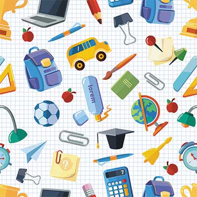 دانلود رایگان طرح لایه‌ باز بکگراند آموزشی و لوازم‌تحریر مدرسه‌ای
