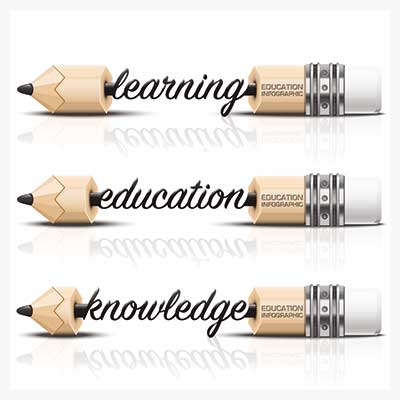 دانلود وکتور لایه‌ باز طراحی آموزشی اینفوگرافی مداد