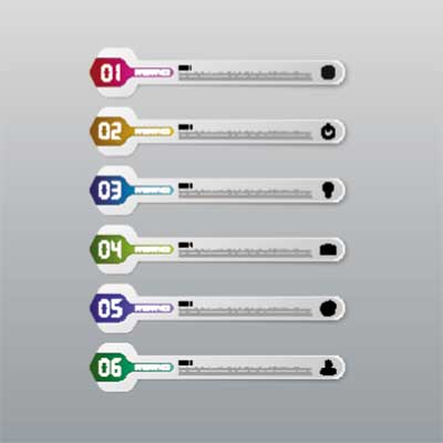 دانلود طرح لایه‌ باز اینفوگرافی مراحل پیشرفت