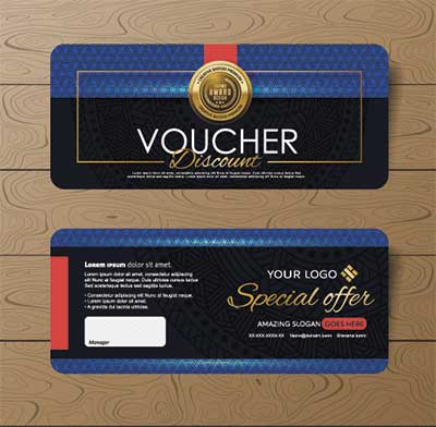 دانلود رایگان وکتور لایه‌ باز کارت هدیه فروشگاهی با طراحی حرفه‌ای و رسمی