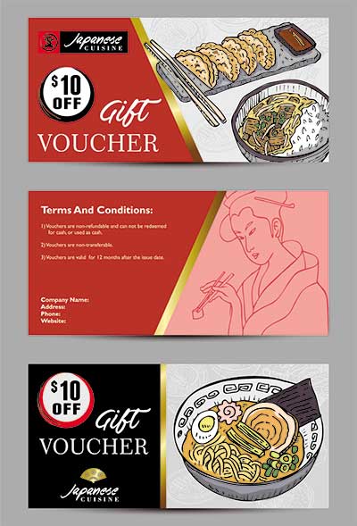 دانلود طرح لایه‌ باز کارت رستورانی با طراحی تصویری غذا