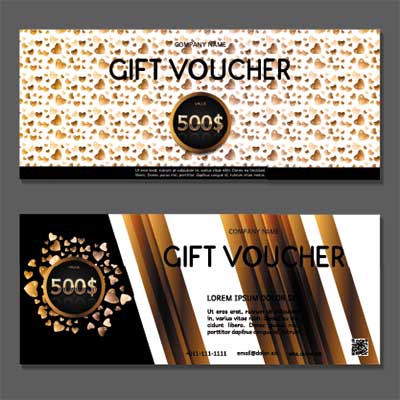 دانلود رایگان طرح لایه‌ باز کارت هدیه با پترن قلبی