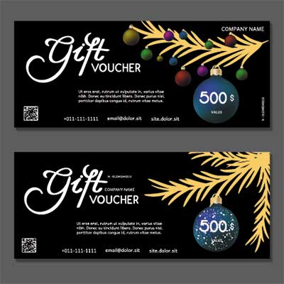 دانلود طرح لایه‌ باز کارت هدیه با شاخه تزئینی