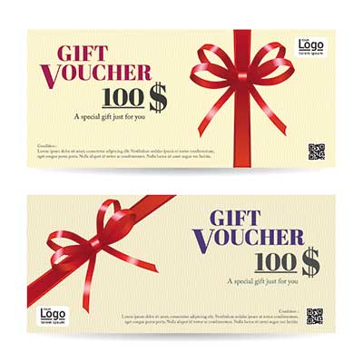 دانلود رایگان طرح لایه‌ باز کارت هدیه با پاپیون و چیدمان کلاسیک