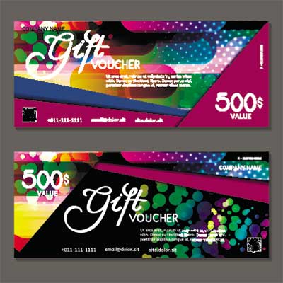 دانلود طرح لایه‌ باز کارت هدیه با دو چیدمان تبلیغاتی