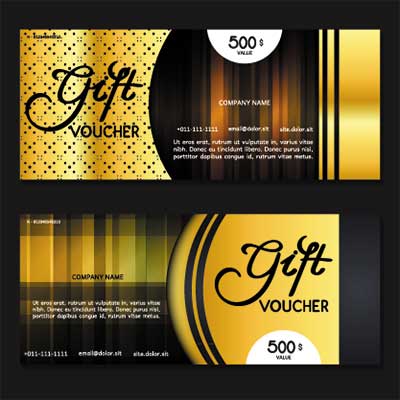 دانلود وکتور لایه‌ باز کارت هدیه با دو طرح مشابه