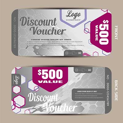 دانلود رایگان طرح لایه‌ باز کارت هدیه با طراحی دوطرفه