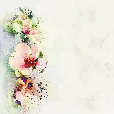 دانلود طرح لایه باز قاب گل آبرنگی با فضای خالی برای متن