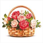 دانلود وکتور لایه باز سبد گل